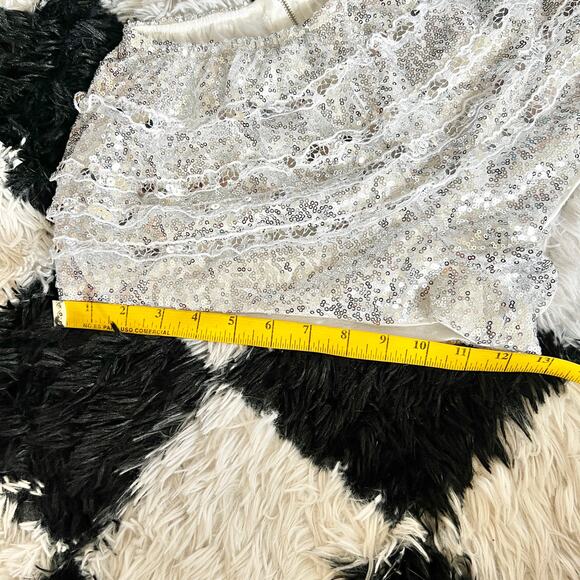 Sequin‎ Micro Mini Shorts, Festival Clubwear Rave Glam Medium 2000s Y2K - Picture 6 of 7